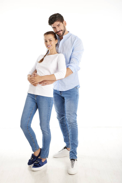 young couple standing together - Foto, Bild