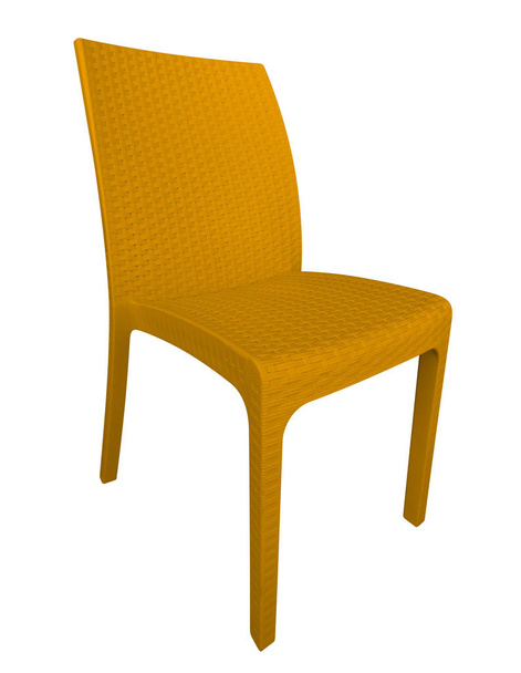 Wicker chair - yellow - Φωτογραφία, εικόνα