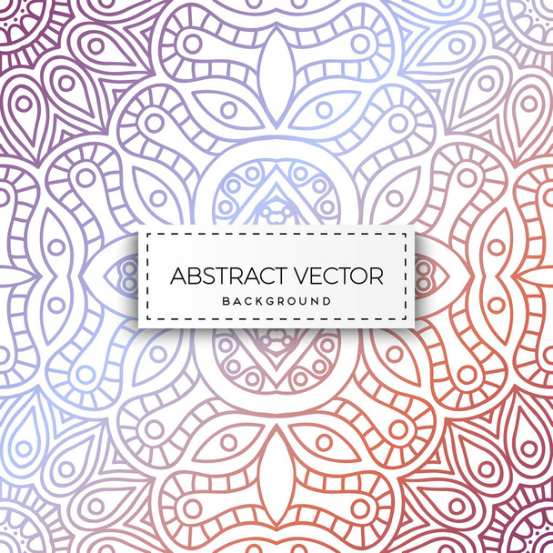 Ethnic floral seamless pattern with mandalas - Vettoriali, immagini