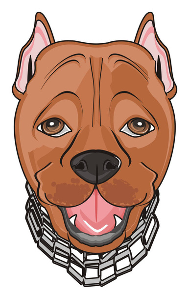 cute brown pitbull - Фото, изображение