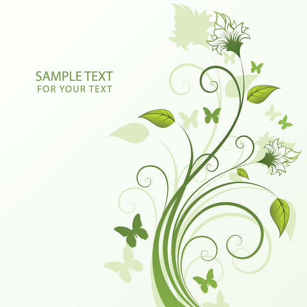 Abstract floral background with place for your text - Διάνυσμα, εικόνα