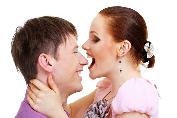 Couple about to kiss each other - Photo, Image