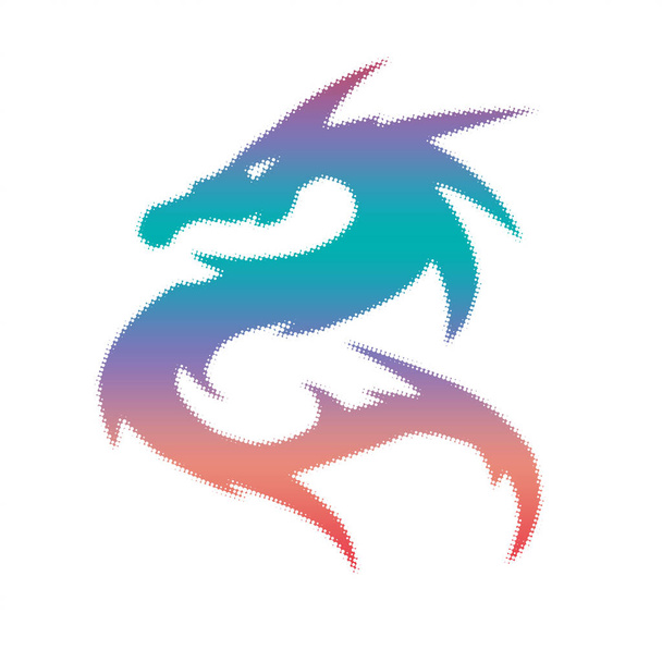 silhouet van draak - Foto, afbeelding
