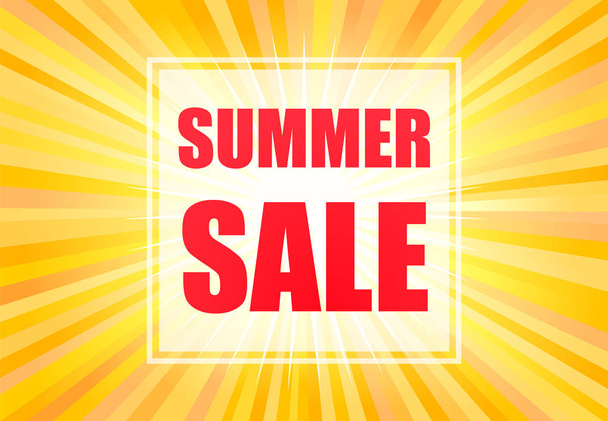 Summer sale poster on bright light background vector - Vektori, kuva