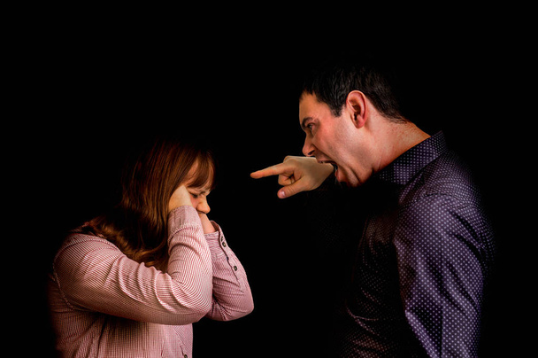 Couple having argument - family quarrel concept - Photo, image