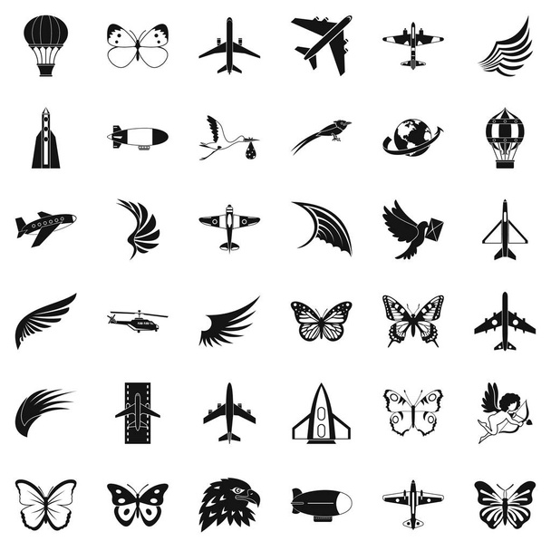 Conjunto de ícones de foguete, estilo simle
 - Vetor, Imagem