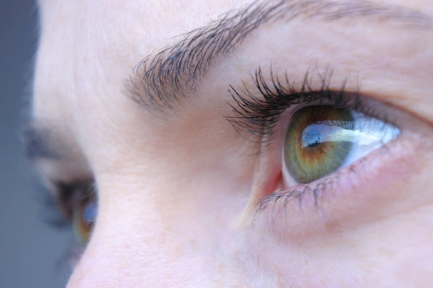 Жінка очі, що дивляться в Окленд Сіті горизонт - Фото, зображення