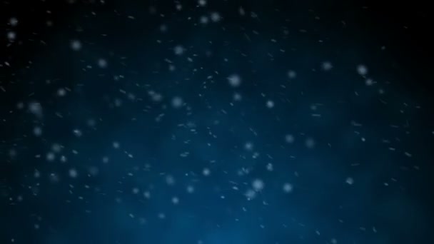 Caída de copos de nieve reales, nieve pesada, tiempo de tormenta de nieve, disparo sobre fondo azul oscuro
 - Metraje, vídeo