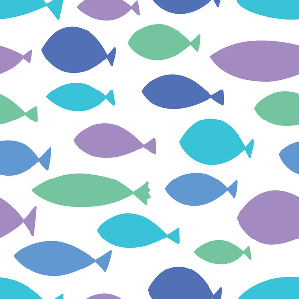 fish seamless pattern - Vector, imagen