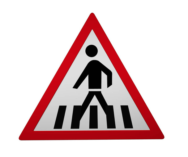 Verkehrszeichen: Fußgängerüberweg - Foto, Bild