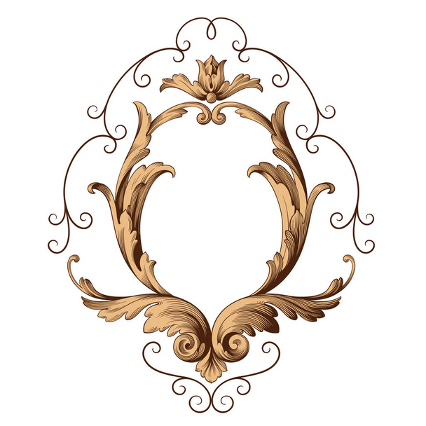 Classical baroque ornament vector  - Vettoriali, immagini