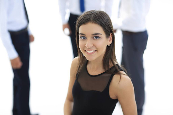 portrait of young business woman on blurred background. - Photo, Image
