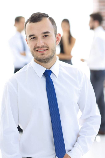 portrait of successful businessman on blurred background - Φωτογραφία, εικόνα