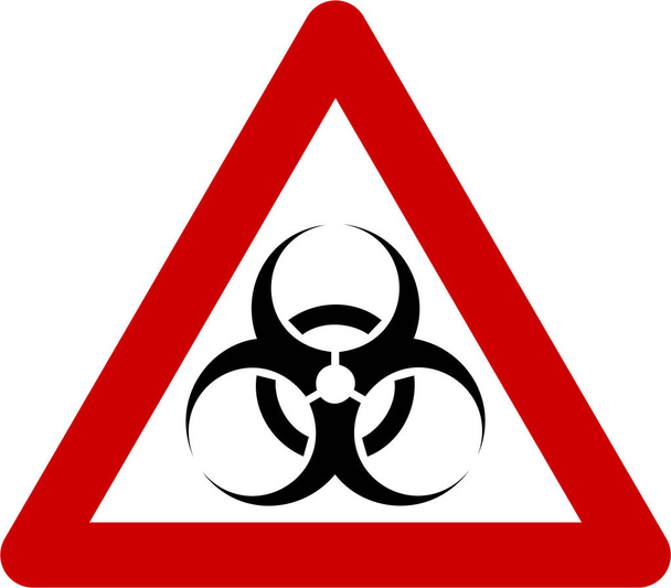 Figyelmeztető jel biohazard anyagokkal - Fotó, kép