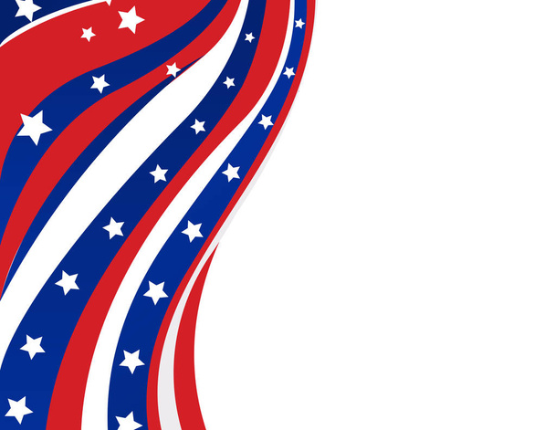 Amerikaanse vlag in stijl vector - Vector, afbeelding