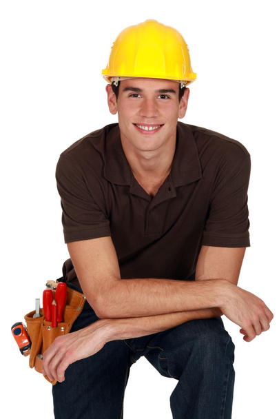 Worker smiling - Фото, изображение