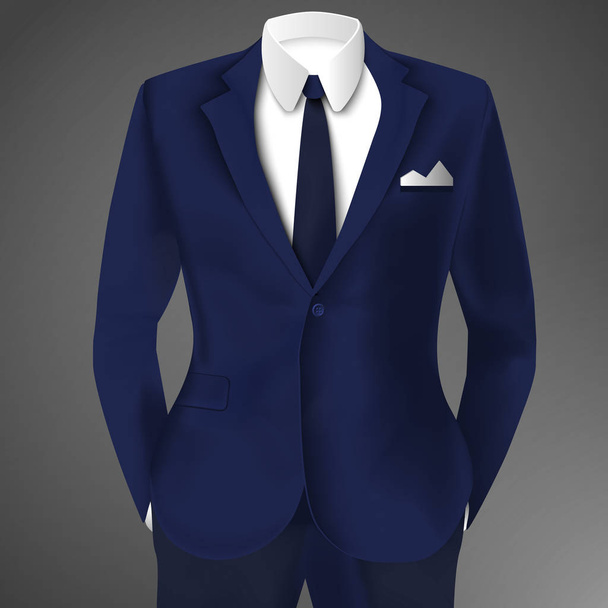 Stylish Business Blue Suit - Vecteur, image