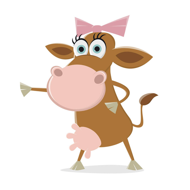 funny cartoon cow - Vector, Image