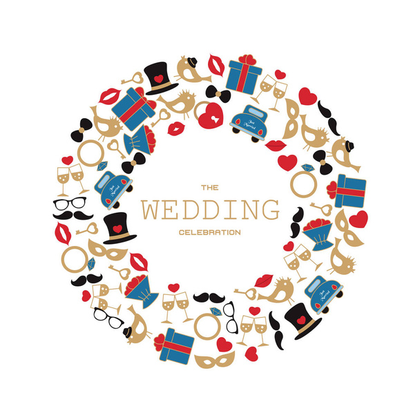 Wedding vector background - Vetor, Imagem