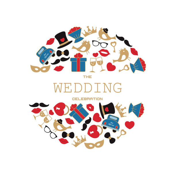 Wedding vector background - Wektor, obraz
