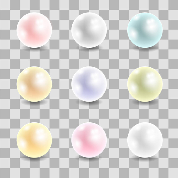 Conjunto de perlas de colores
 - Vector, imagen