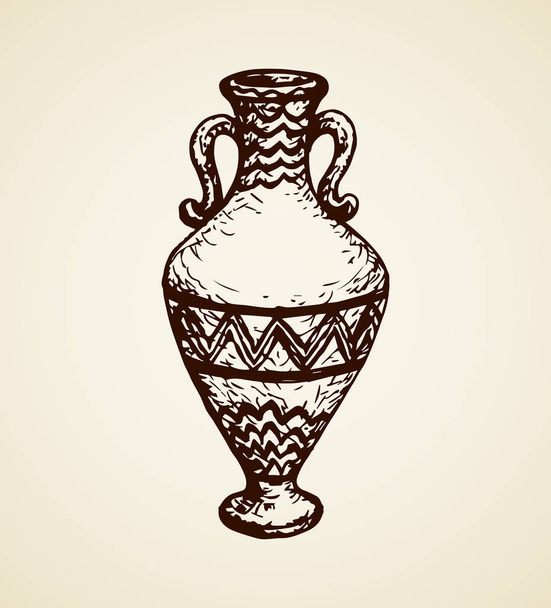 Una taza antigua. Dibujo vectorial
 - Vector, imagen