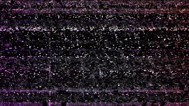 Tv-scherm glitch van gebroken Lcd monitor of Tv, met horizontale stroken. zwart-witte achtergrond realistische flikkeren, analoge vintage Tv-signaal met slechte inmenging, statische ruis achtergrond, overlay - Video