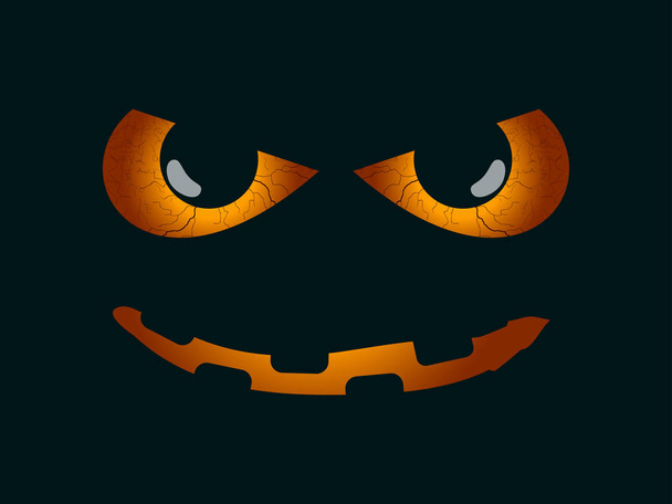 Strašidelný obličej. Žáky zlého děsivé oči, černé. Halloween prvek pro návrh. Vektorové ilustrace - Vektor, obrázek