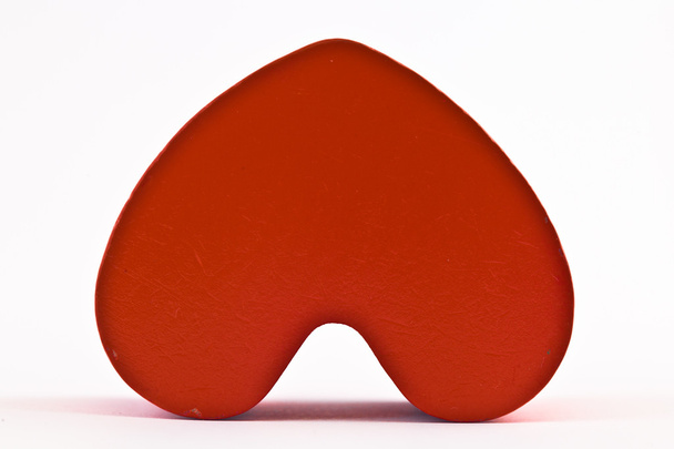 rode houten valentine hart - Foto, afbeelding