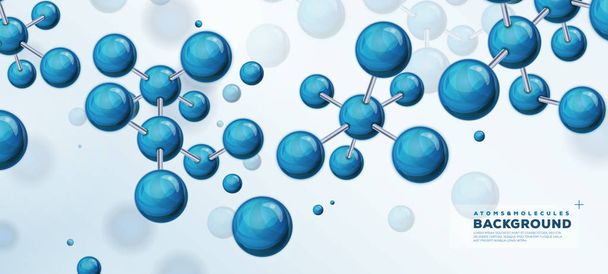 原子や分子の幅広いバック グラウンド - ベクター画像