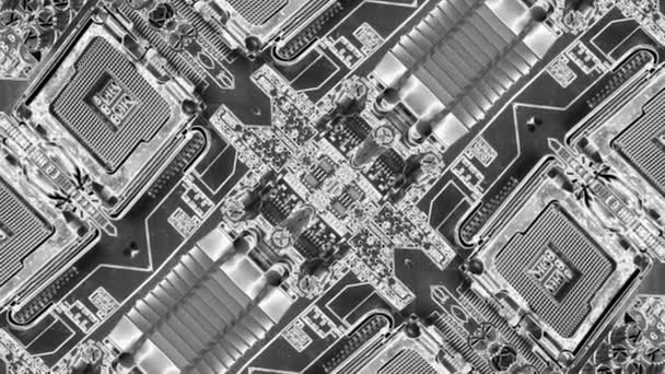 virtual tech computer circuit blueprint background. - Footage, Video