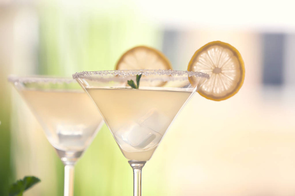 Glasses of lemon drop martini - Фото, изображение