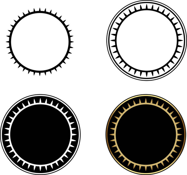 Set of Circle frames-vector illustration - Vector, Image