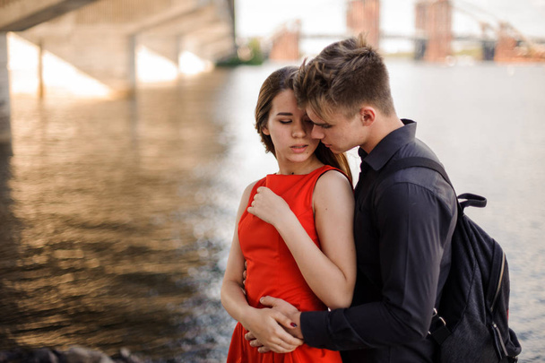 Sensual love story of a beautiful young couple - Photo, image