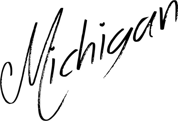 Michigan texto signo ilustración
 - Vector, Imagen