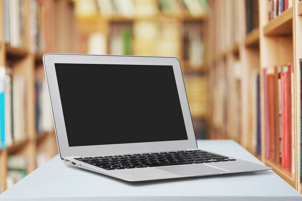 Laptop with blank screen - Фото, изображение