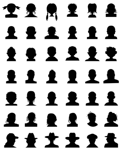 silhouettes of avatars  - Vector, Image