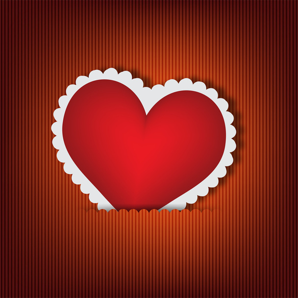 κόκκινη καρδιά σχεδιασμού κάρτα - Διάνυσμα, εικόνα