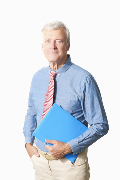 senior businessman with documents  - Valokuva, kuva