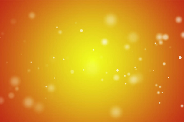 Flackernde Teilchen, zufällige Bewegung von Teilchen in oranger Farbe, 3D-Illustration - Foto, Bild