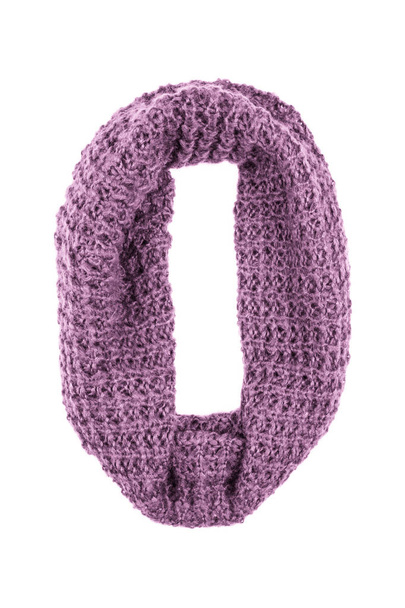 Lilac wool scarf isolated on white background. - Photo, Image