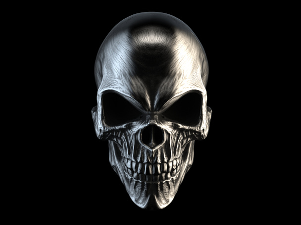 Dühös ezüst koponya - Fotó, kép