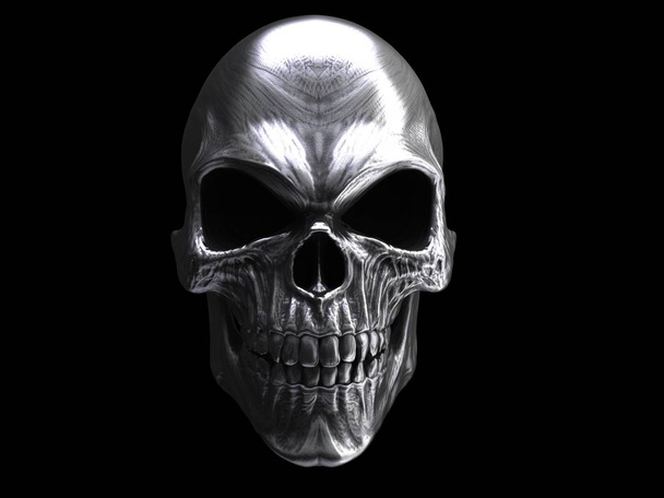 Heavy metal halál koponya - elölnézet - Fotó, kép