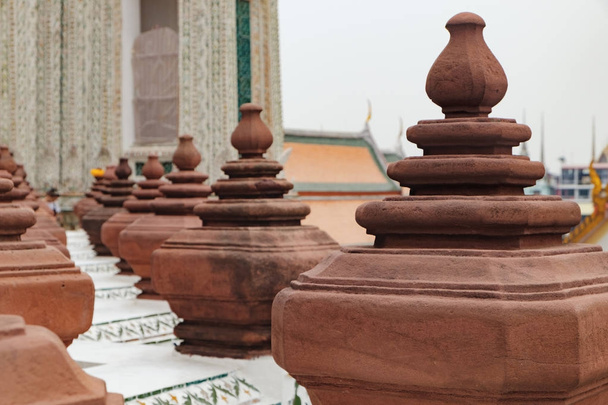 Dekoracji na ścianach Wat Arun - Zdjęcie, obraz