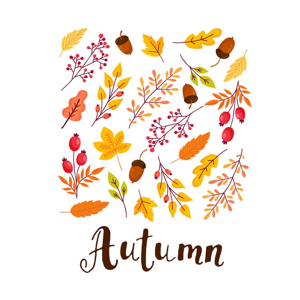 Cartão de saudação outono
 - Vetor, Imagem