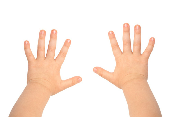 Children's hands isolated on white background - Фото, зображення