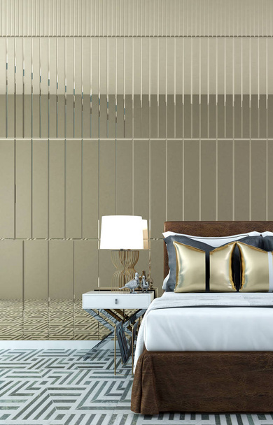  ideia de conceito de design de interiores de luxo quarto e parede padrão de fundo
 - Foto, Imagem