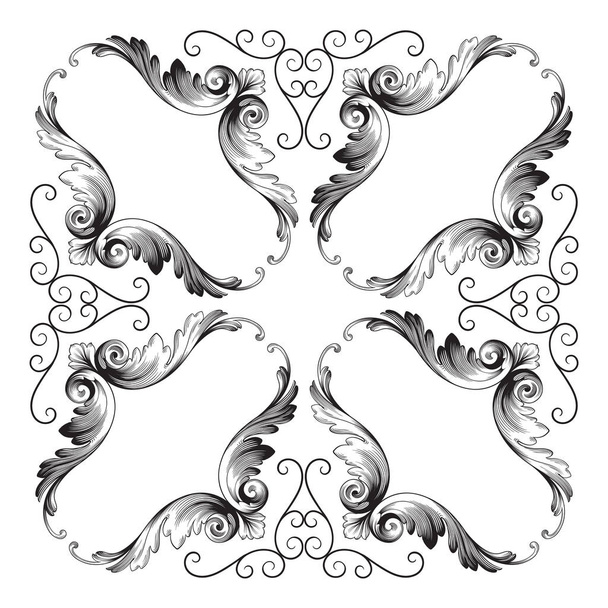 Klasik Barok süsleme vektör  - Vektör, Görsel