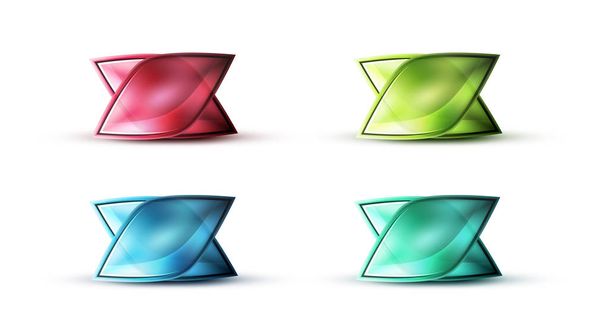 Realistic matte glass abstract icon for message - Vektör, Görsel