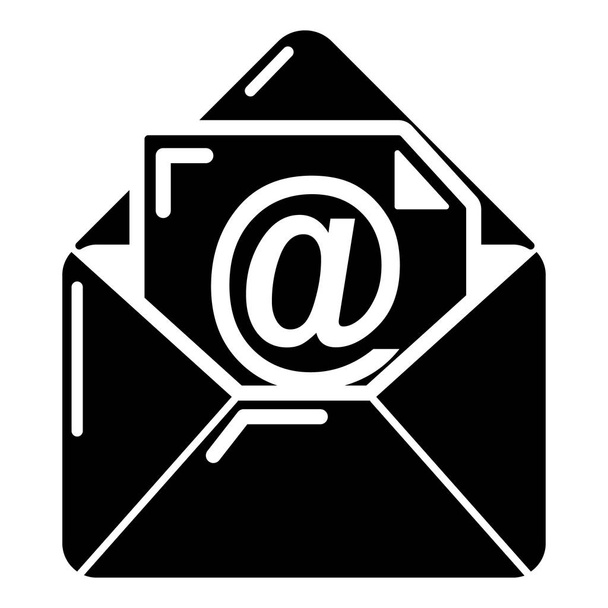 Email icon, simple black style - Vector, Image